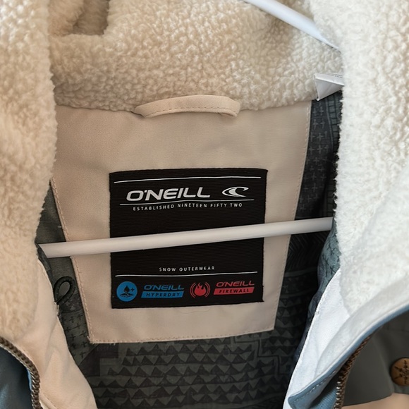 O'Neill | Gray & Cream Aviatrix Ski Jacket XS - Picture 4 of 5